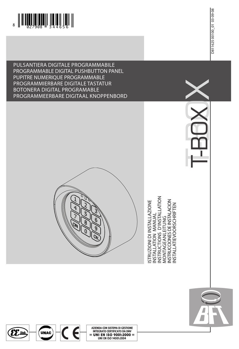 BFT T-Box installation manual