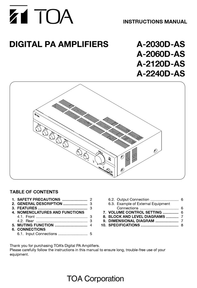 Toa A-2030D-AS instruction manual