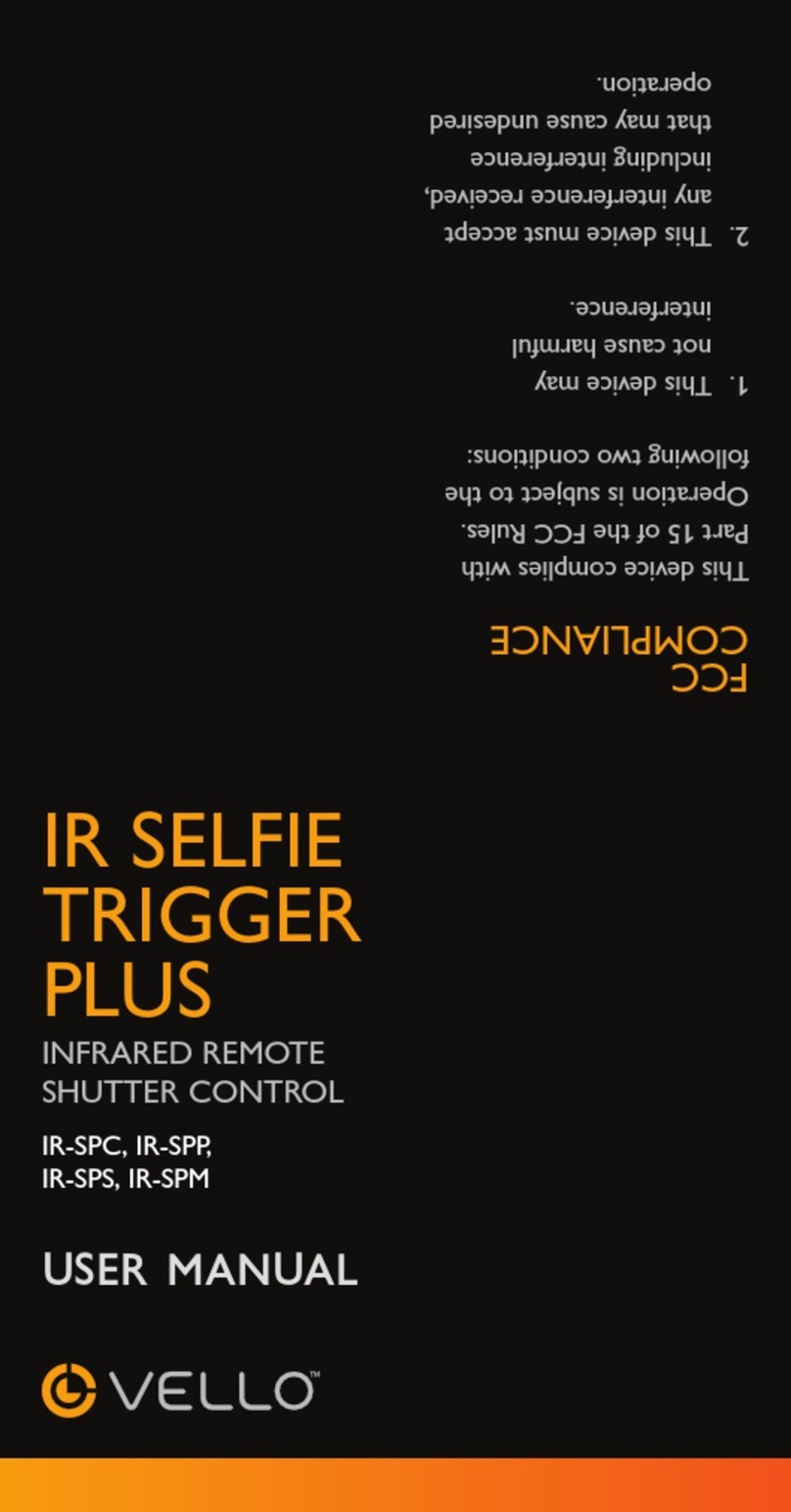 Vello IR Selfie Trigger Plus IR-SPC User manual Vello IR Selfie Trigger Plus IR-SPC User manual