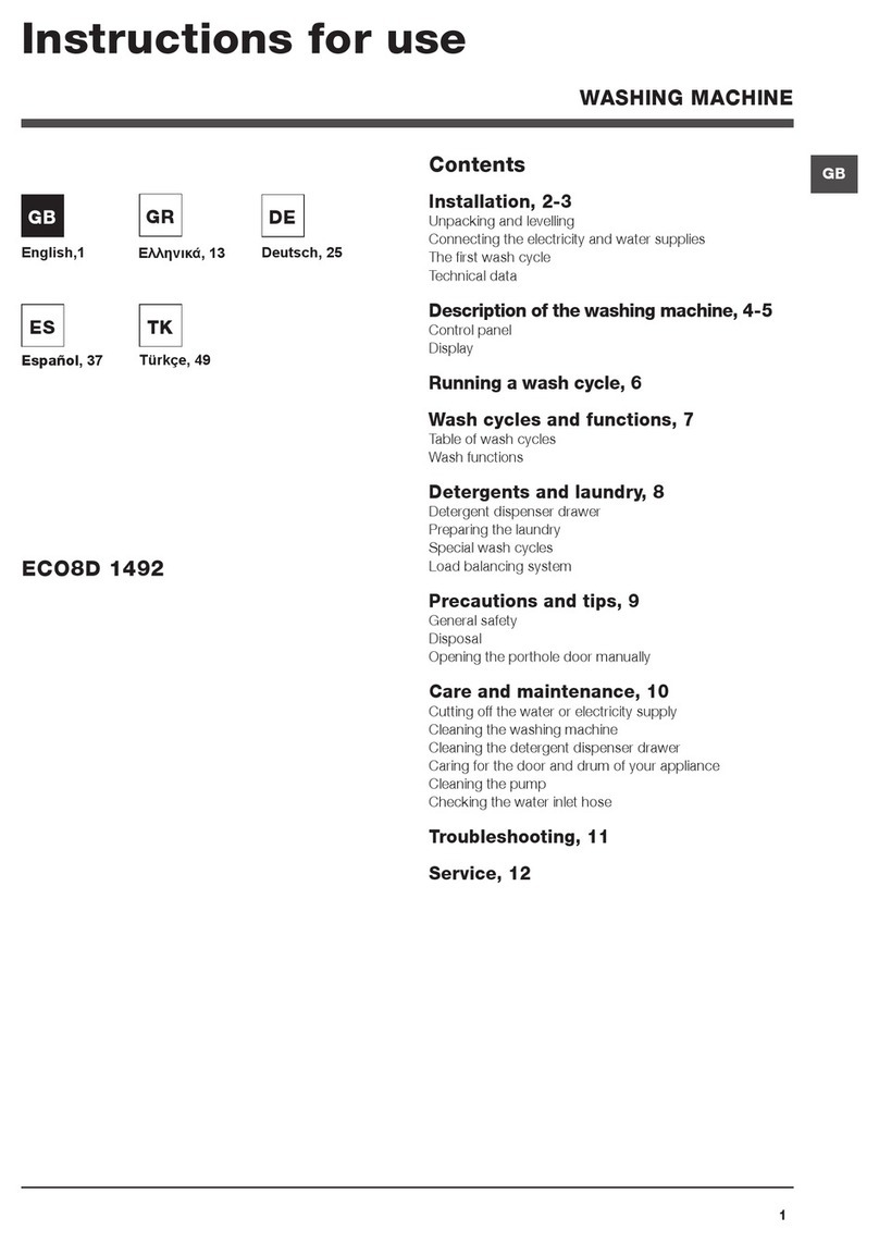 Hotpoint Ariston ECO8D 1492 Instructions for use