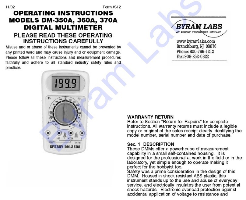 Sperry instrument DM-350A User manual