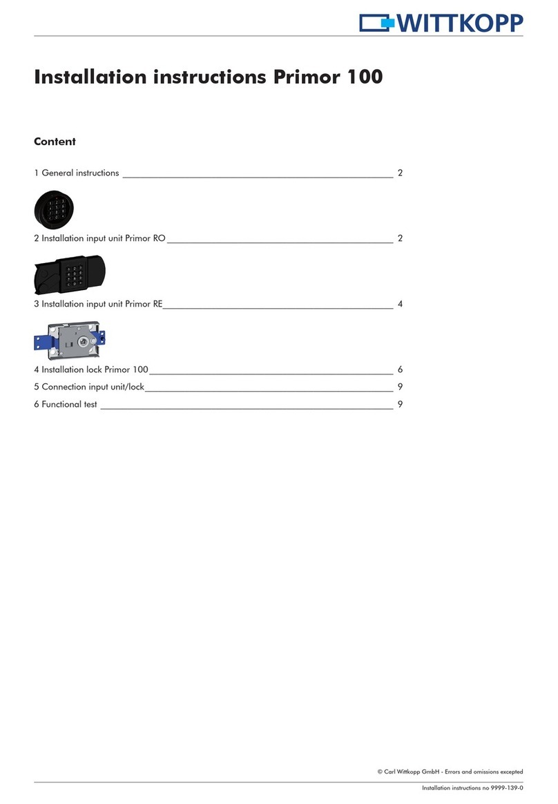 Wittkopp Primor 100 User manual