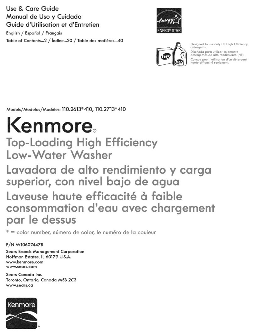 Kenmore 110.2713 Series User manual