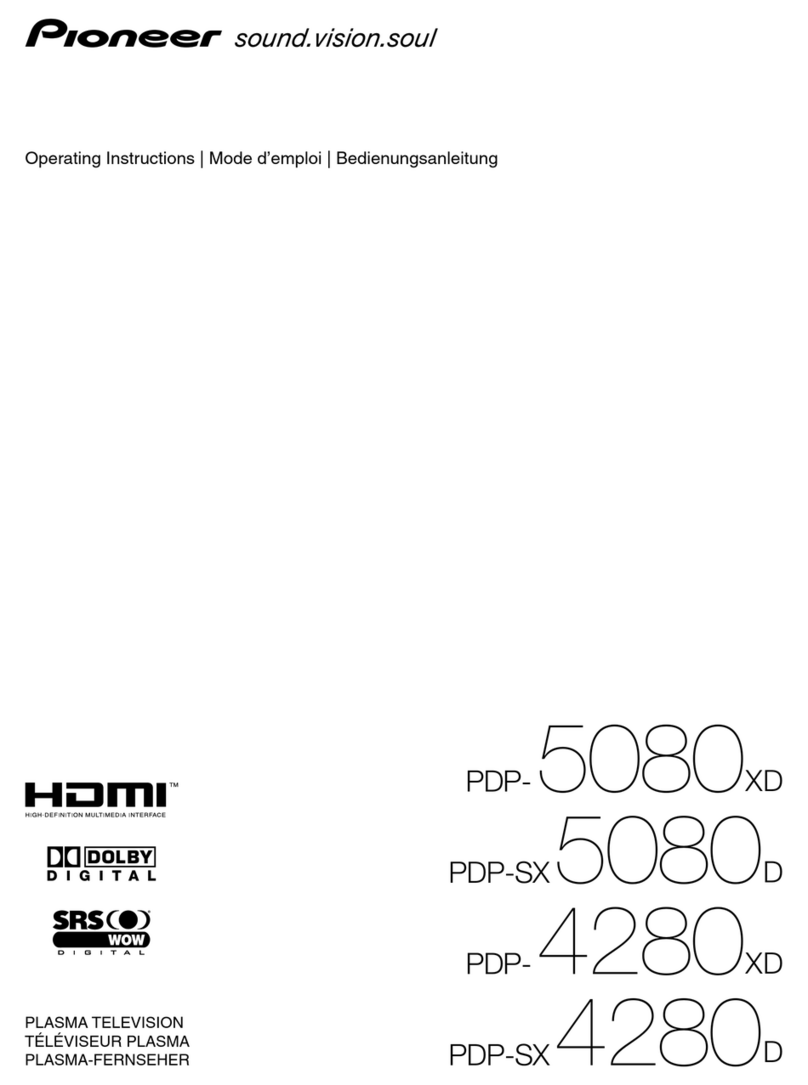 Pioneer PDP-SX5080D User manual Pioneer PDP-SX5080D User manual