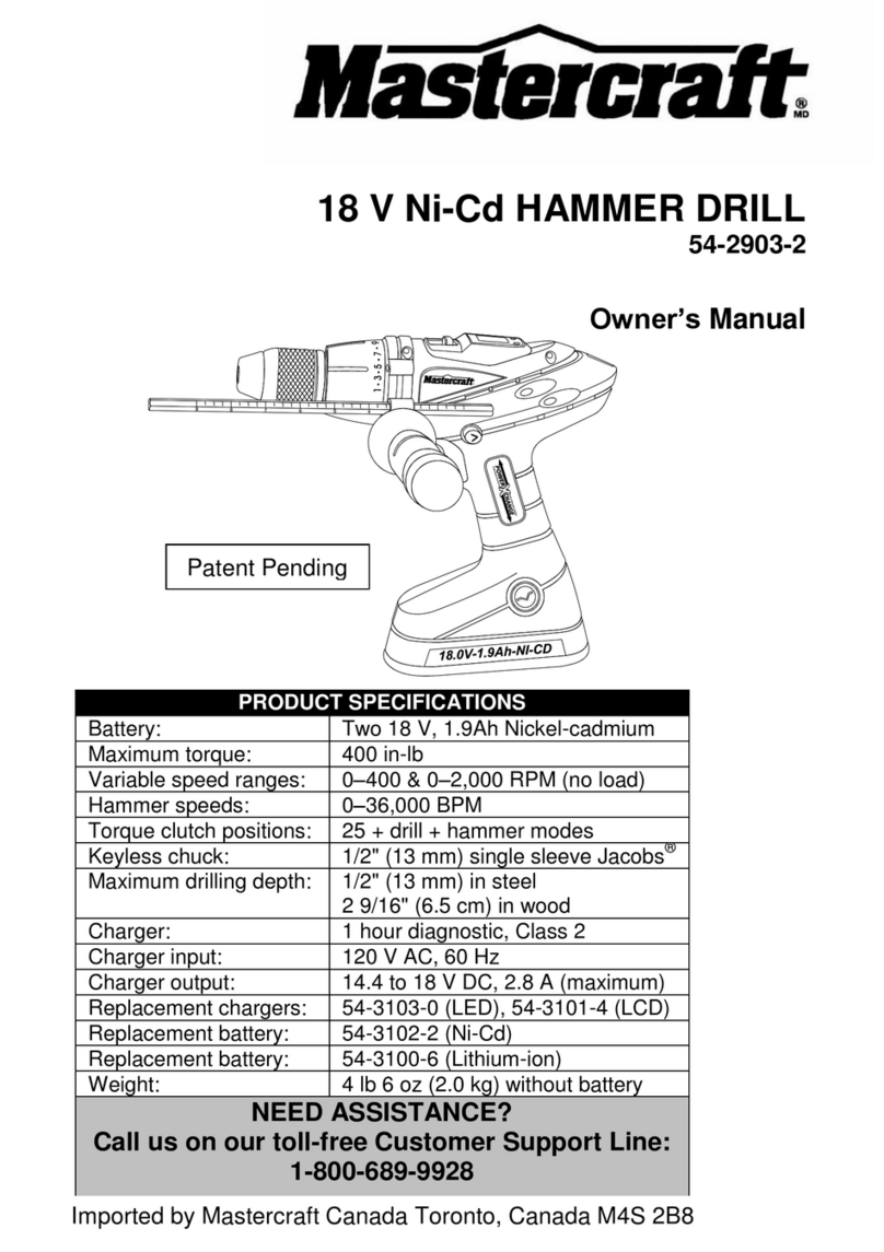 MasterCraft 54-2903-2 owner's manual