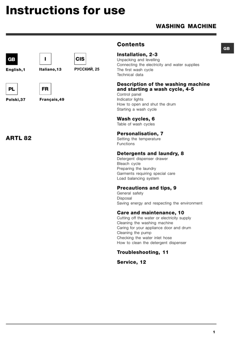 Hotpoint Ariston ARTL 82 Instructions for use