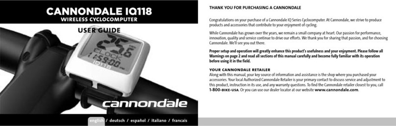 Cannondale IQ118 user guide