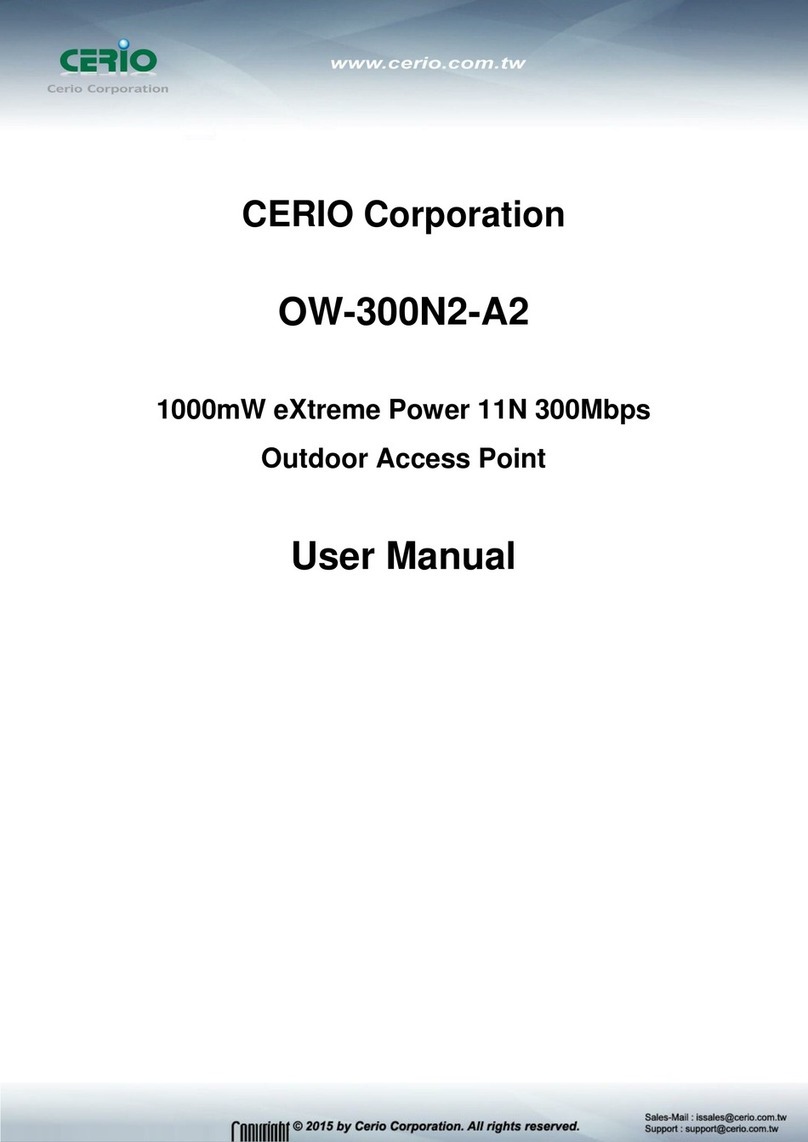 Cerio OW-300N2-A2 User manual Cerio OW-300N2-A2 User manual
