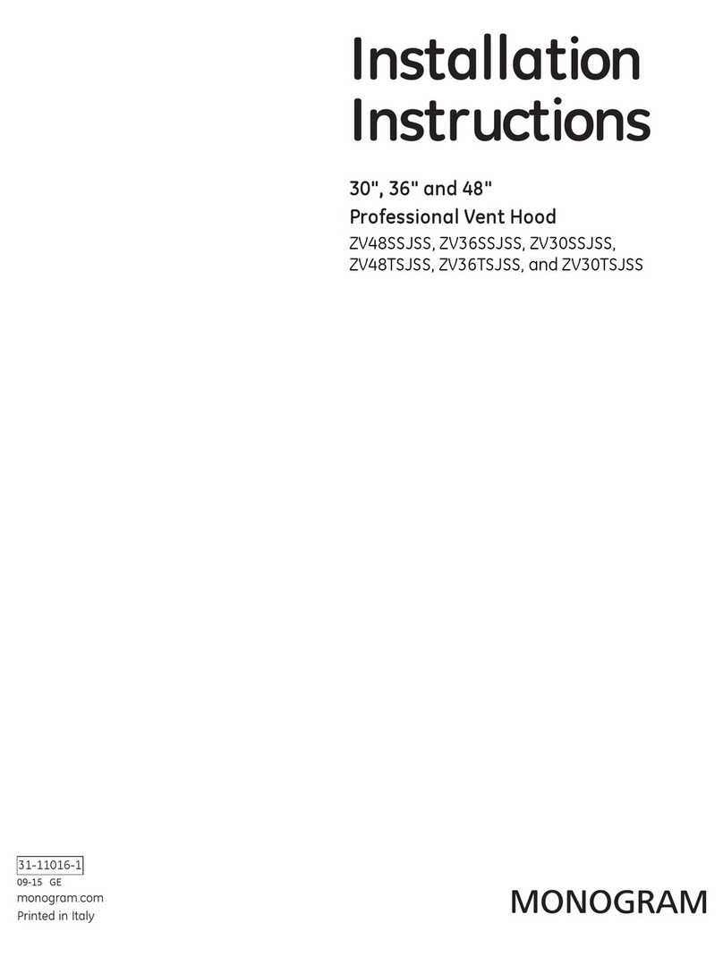 Monogram ZV48SSJSS installation instructions Monogram ZV48SSJSS installation instructions