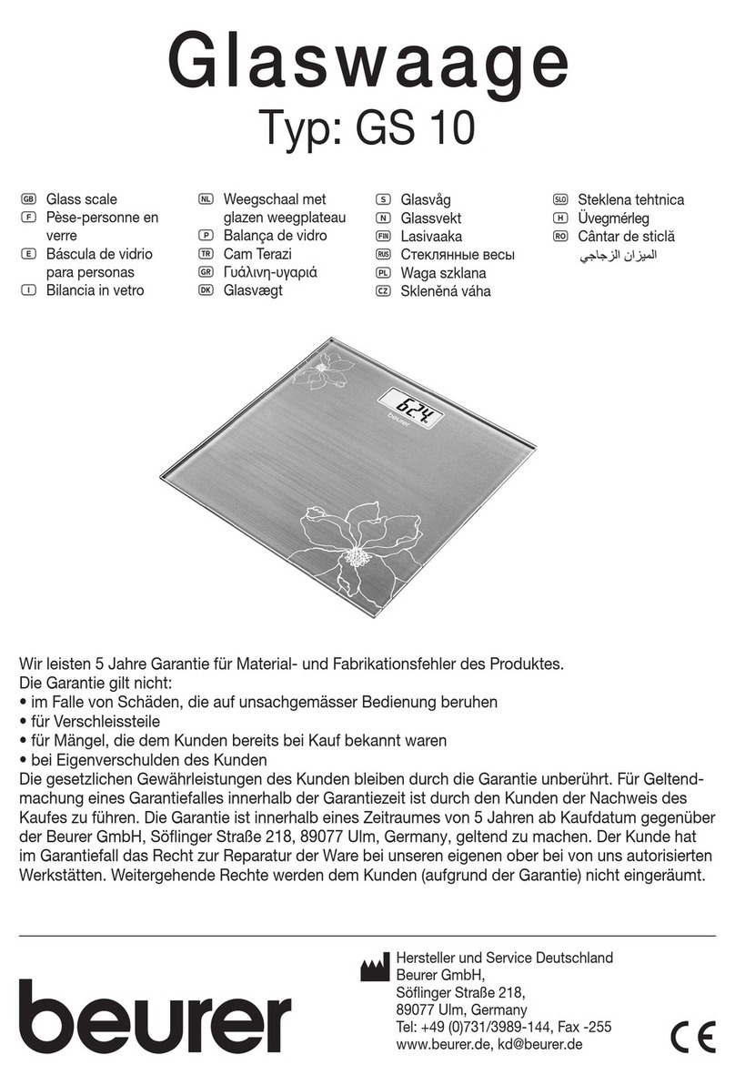 Beurer GS 10 User manual