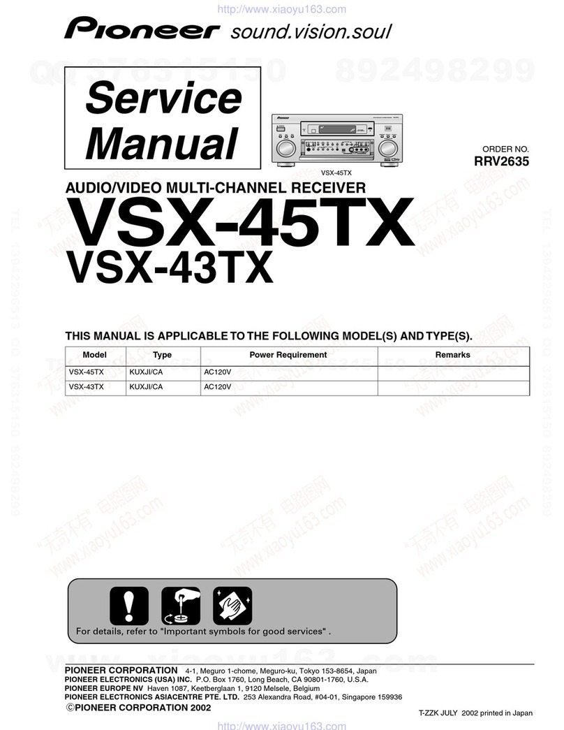 Pioneer VSX-45TX Elite Service manual Pioneer VSX-45TX Elite Service manual