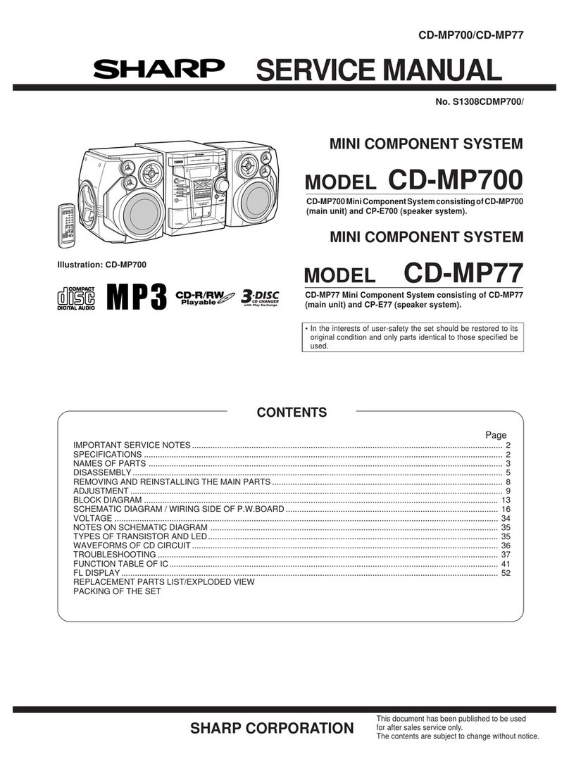 Sharp CD-MP700 Service manual