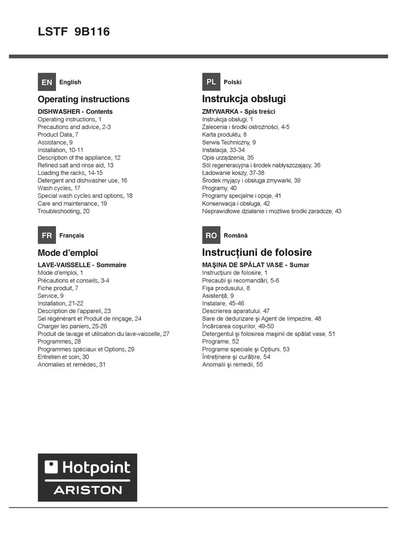 Hotpoint Ariston LSTF 9B116 User manual