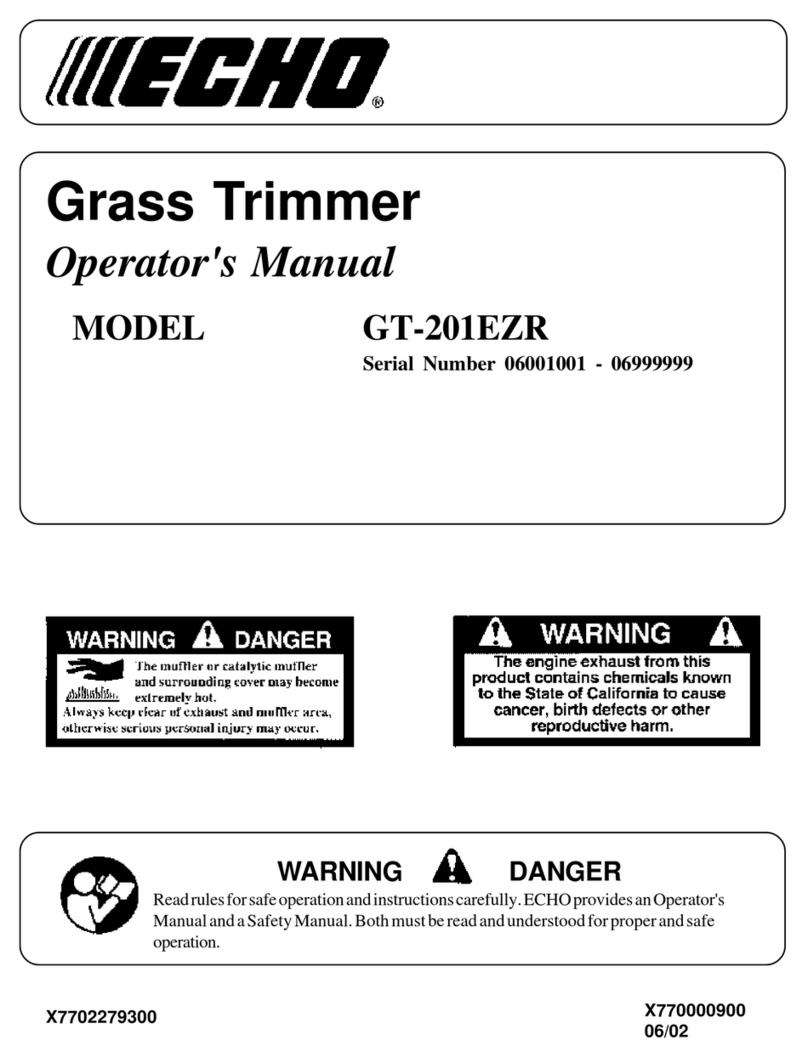 Echo GT-201EZR Operator's manual