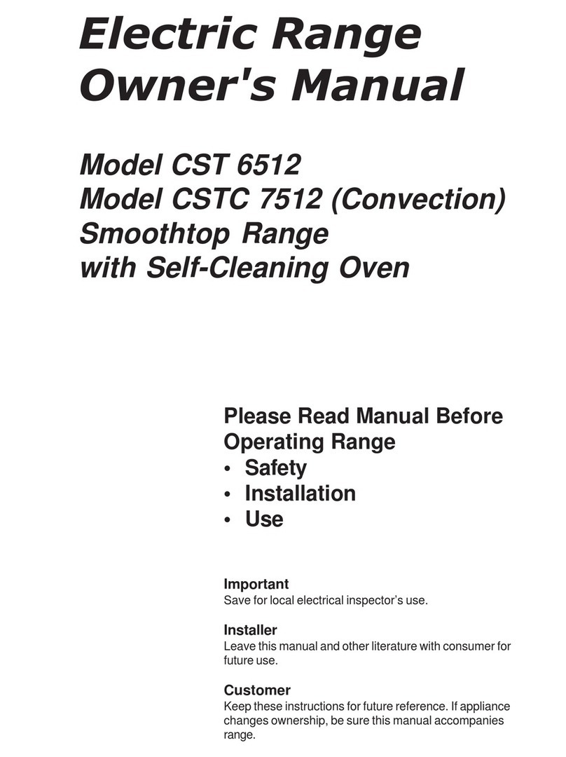 Caloric CST 6512 User manual