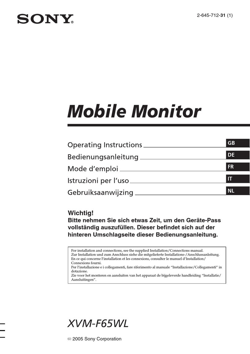 Sony XVM-F65WL User manual