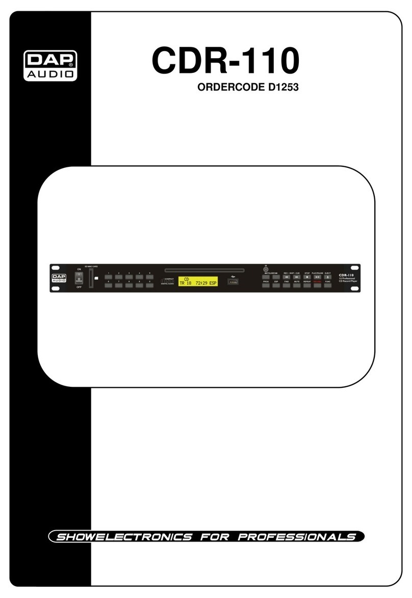 DAPAudio CDR-110 instruction manual