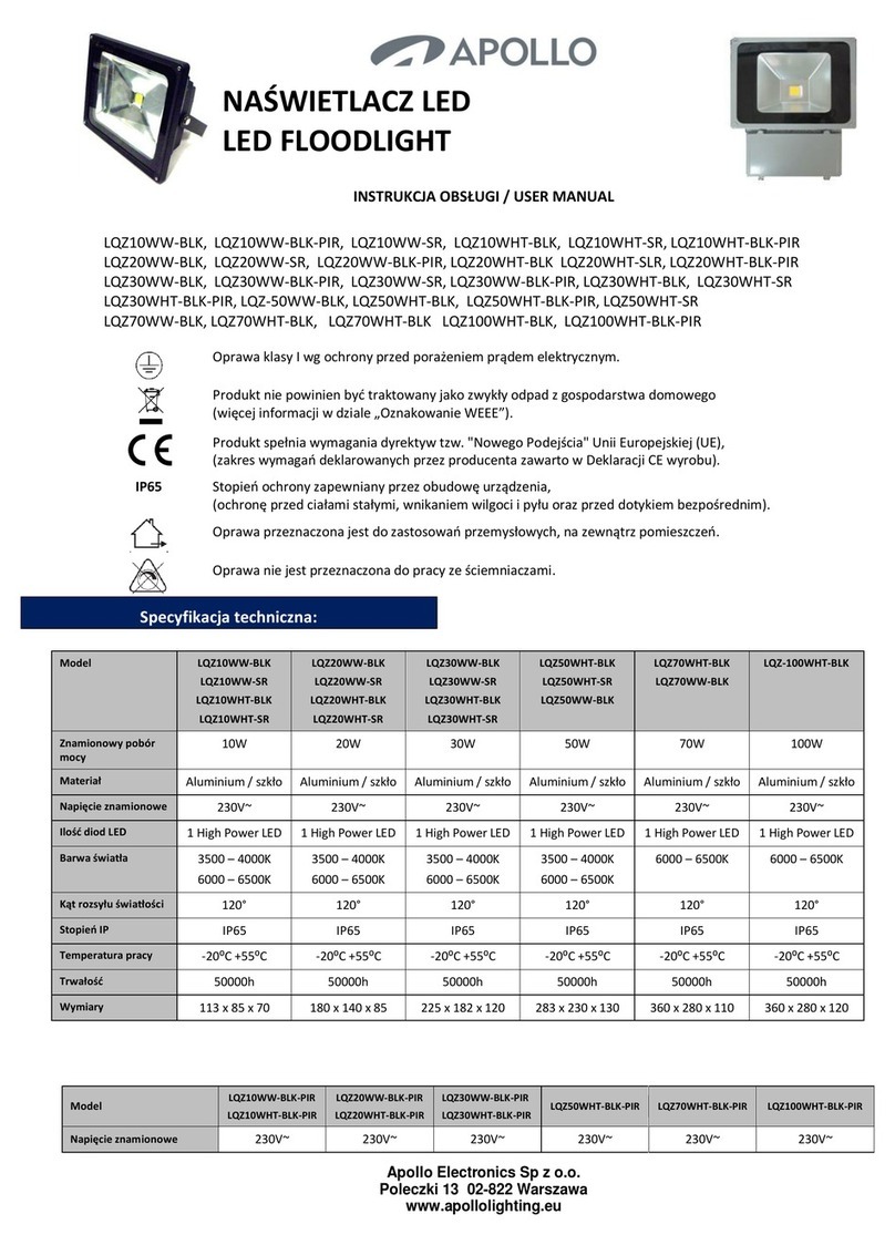 Apollo LQZ10WW-BLK User manual