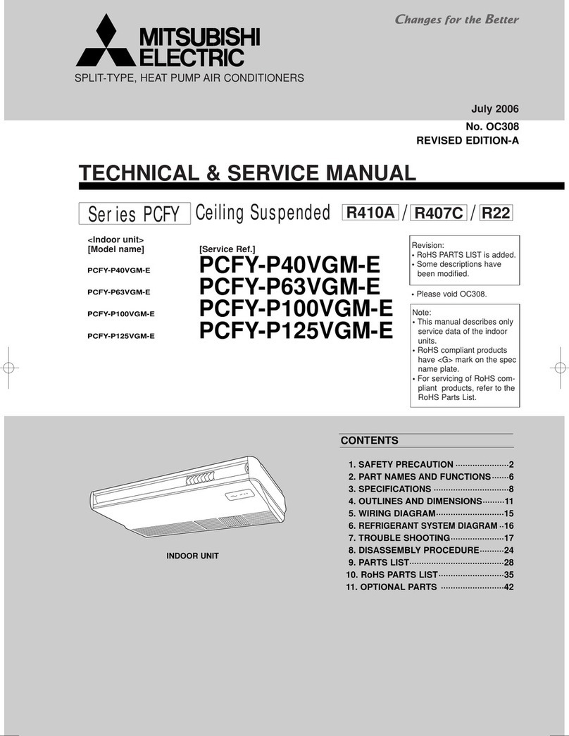 Mitsubishi Electric PCFY-P40VGM-E Operating manual