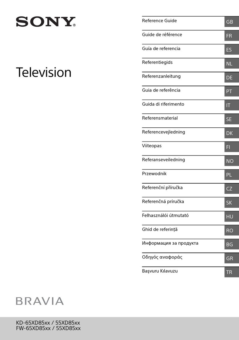 Sony Bravia KD-65XD85 series User manual
