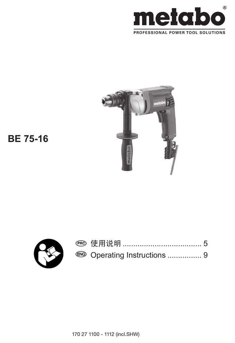 Metabo BE 75-16 operating instructions