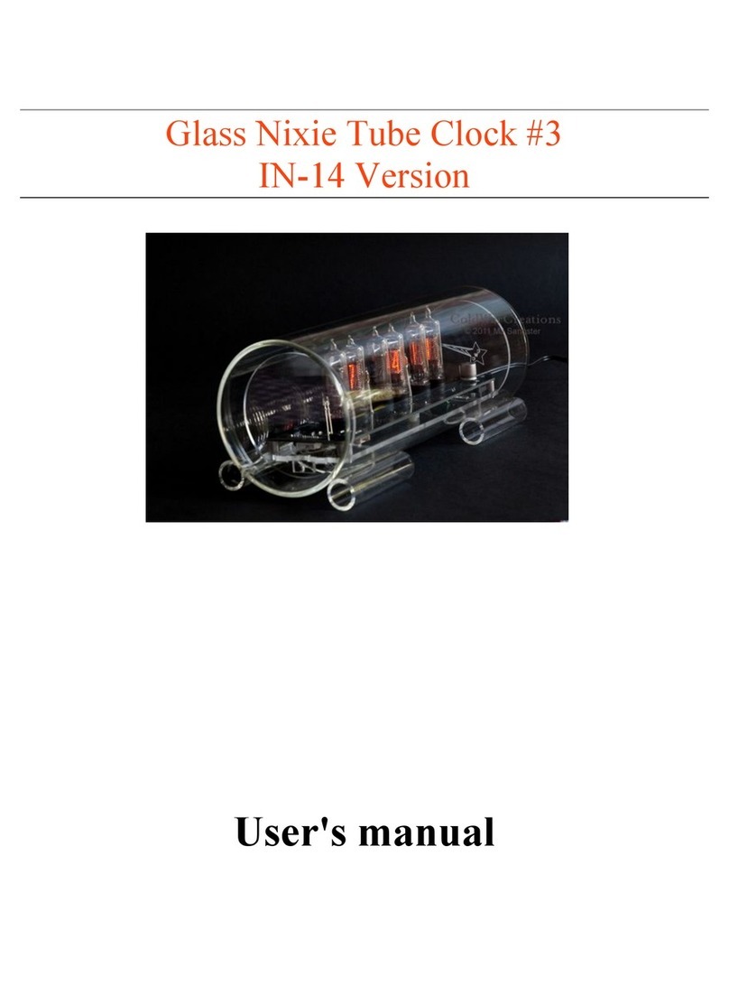 Cold War Glass Nixie Tube Clock #3 IN-14 user manual