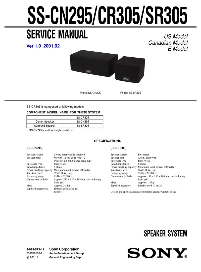 Sony SS-CN295 User manual