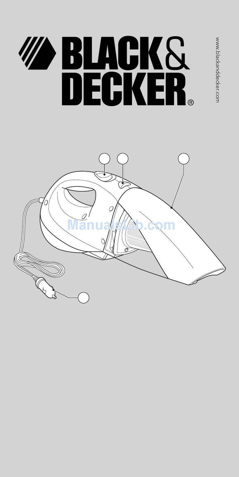 Black & Decker Dustbuster ACV1205 User manual