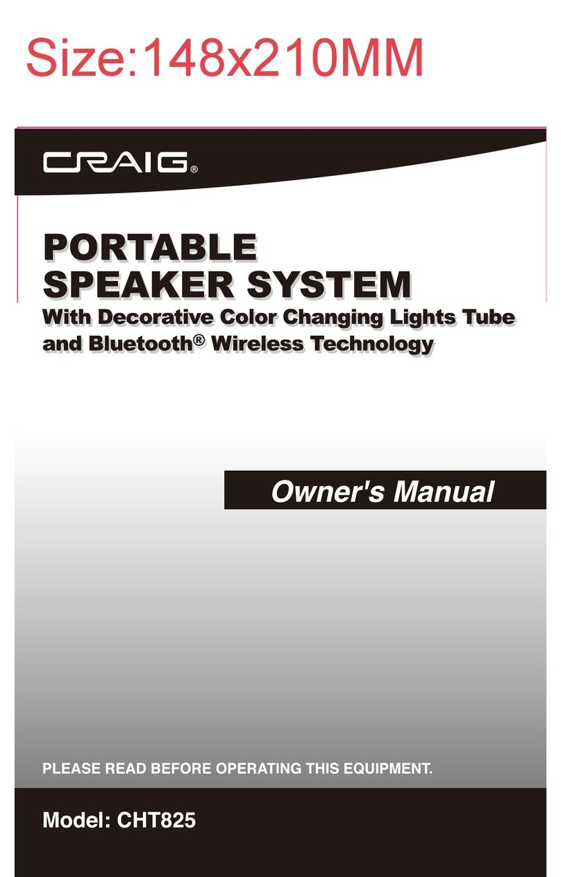 Craig CHT825 owner's manual