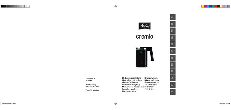 Melitta cremio User manual Melitta cremio User manual