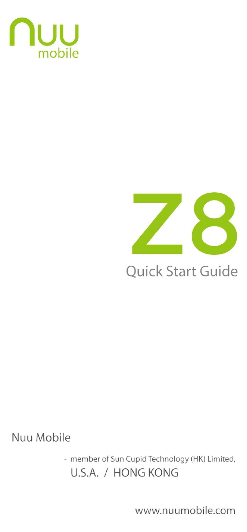 Nuu Z8 User manual