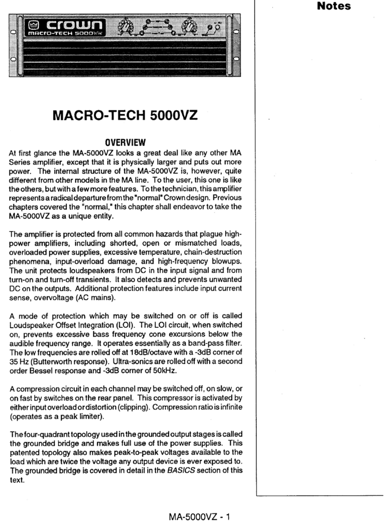 Crown MARCO-TECH 5000VZ User manual Crown MARCO-TECH 5000VZ User manual