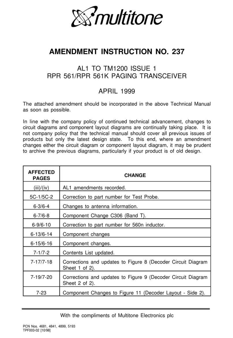 Multitone RPR 561 Technical manual
