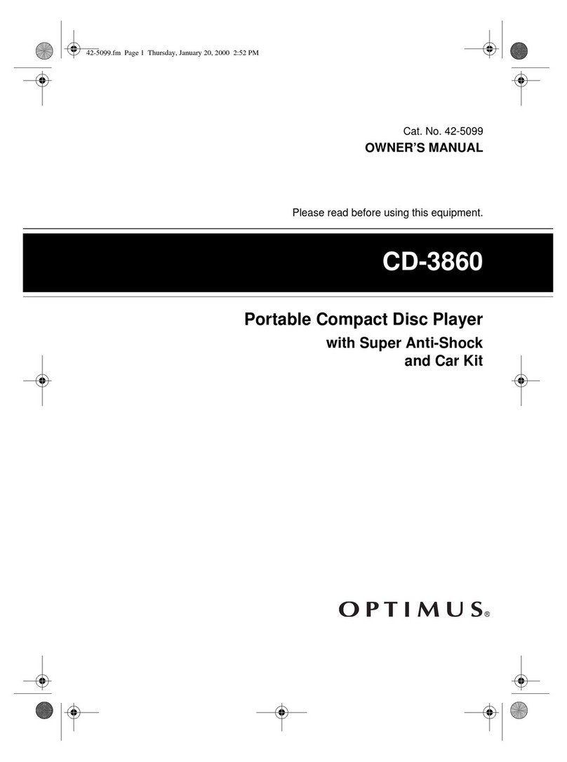 Optimus CD-3860 owner's manual