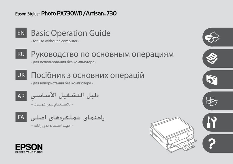 Epson Stylus Photo PX730WD/Artisan 730 Assembly instructions