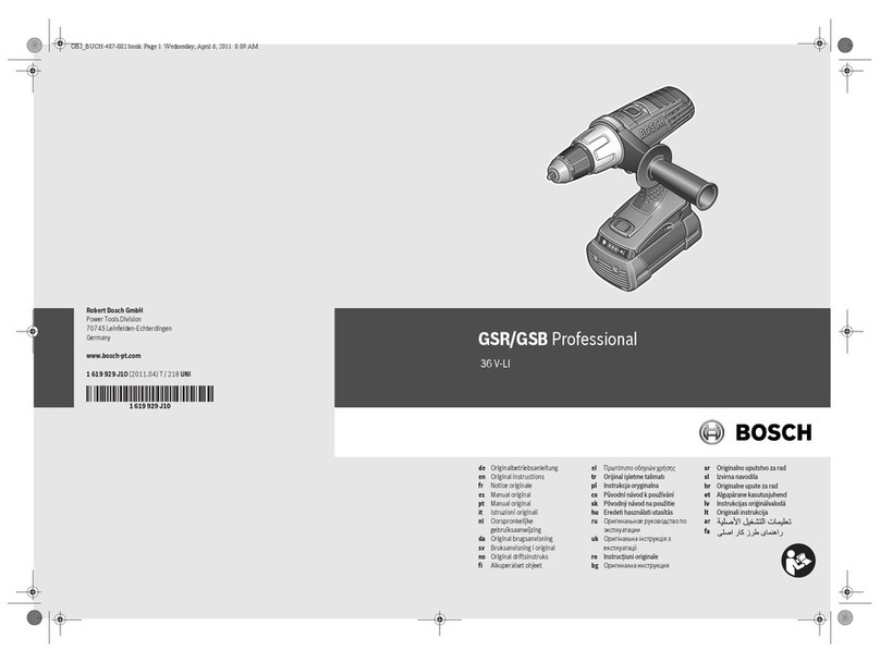 Bosch GSR 36 V-LI Professional User manual