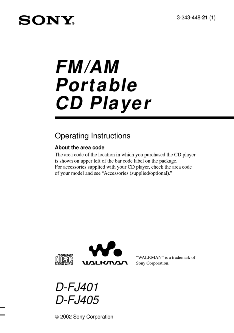 Sony D-FJ401 - Discman User manual