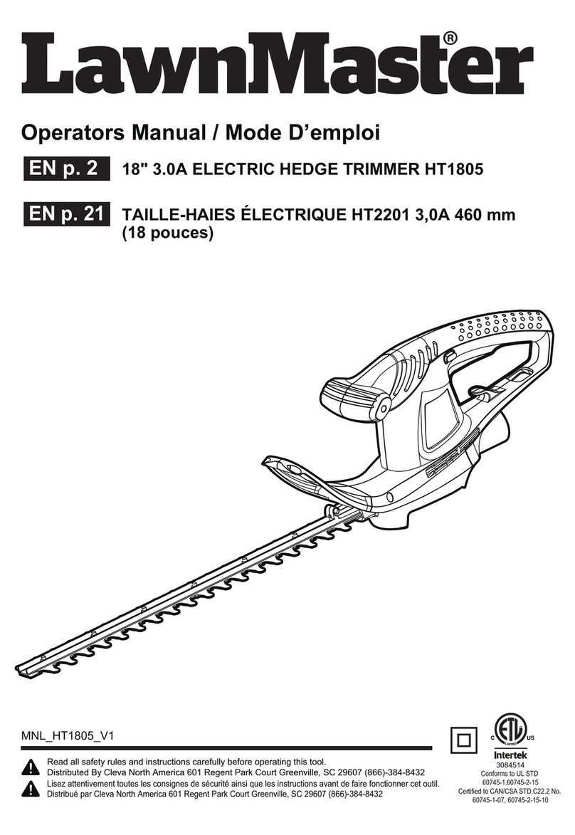 LawnMaster HT1805 Operator's manual