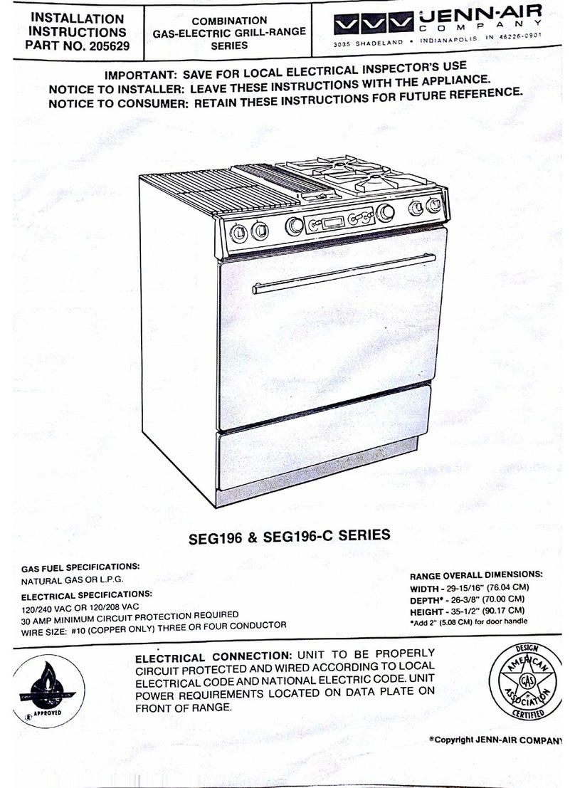 Jenn-Air SEG196-C series User manual