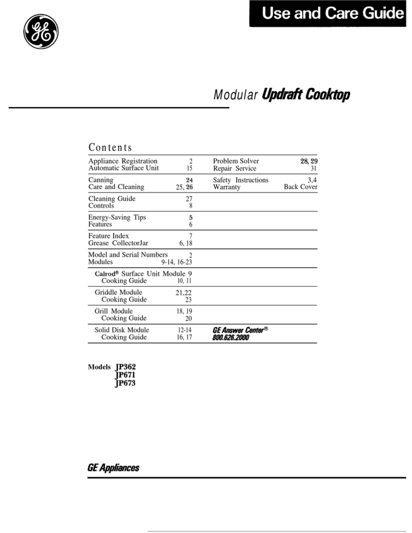 GE JP362 Series Use and care guide
