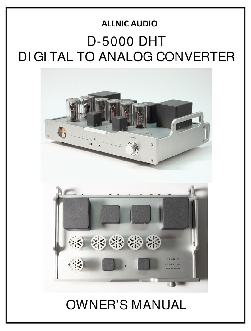 ALLNIC AUDIO D-5000 DHT owner's manual