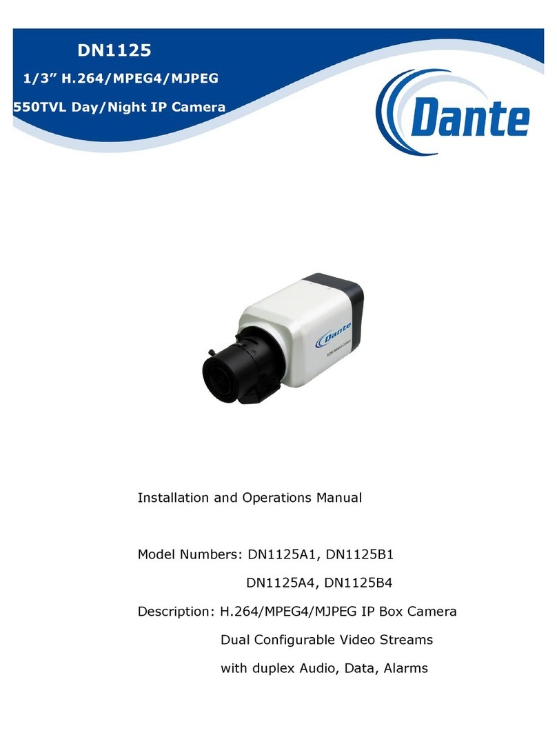Dante DN1125A1 Installation and operation manual