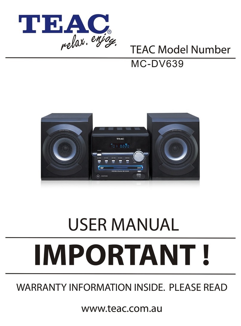 Teac MC-DV639 user manual Teac MC-DV639 user manual