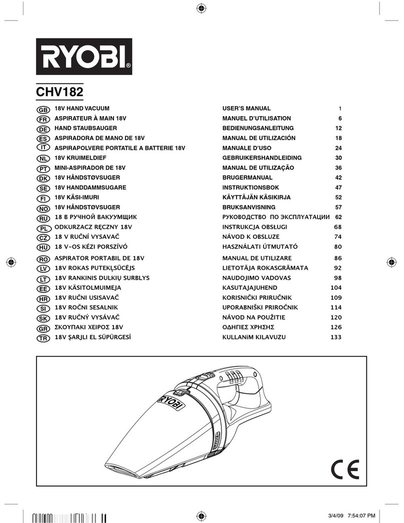 Ryobi CHV182 user manual