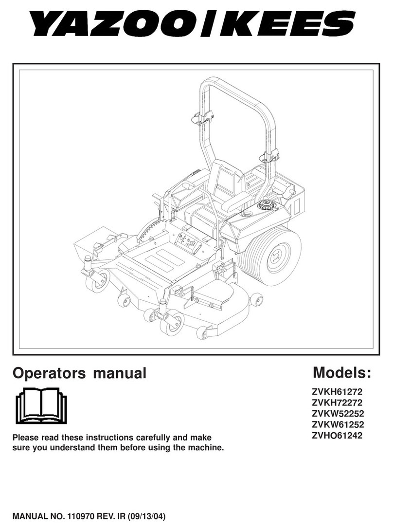 Yazoo/Kees ZVKH61272 Operator's manual