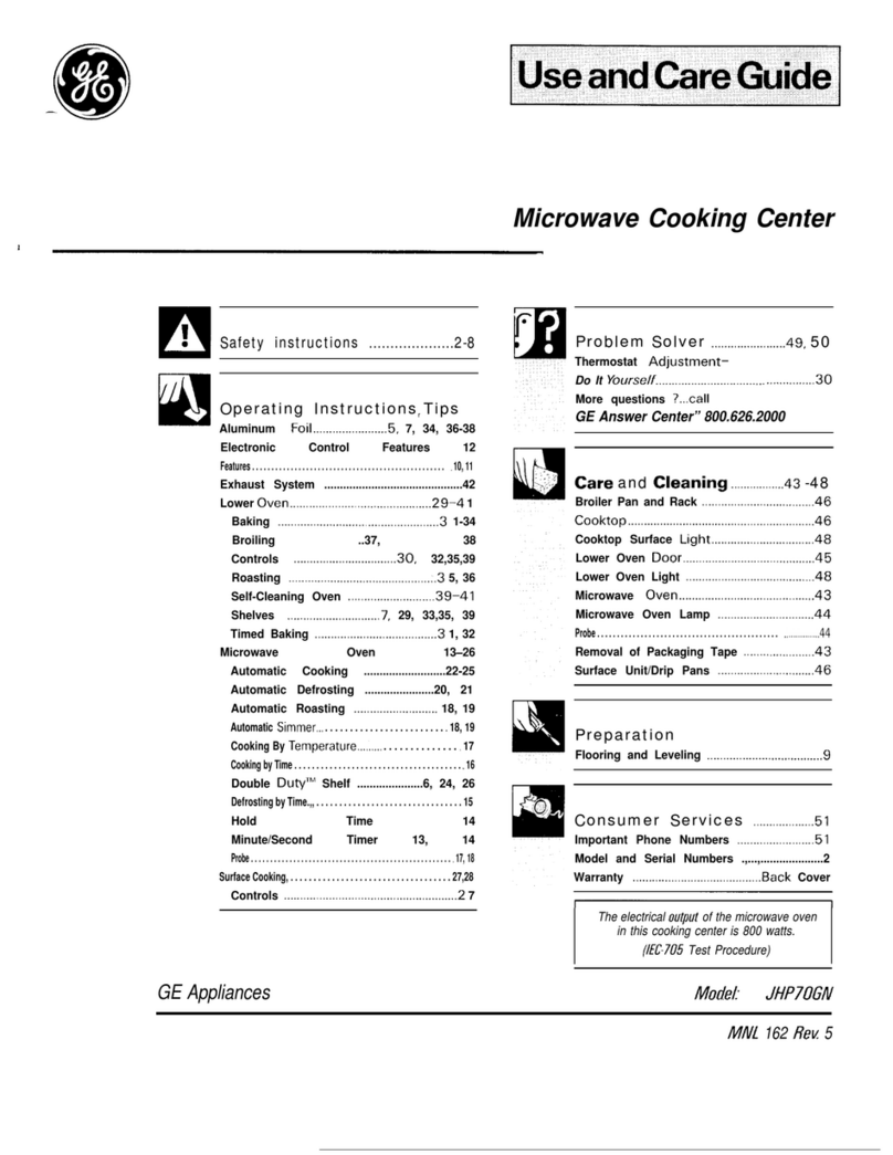 GE JHP70GN User manual