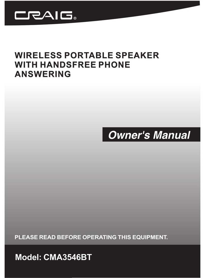 Craig CMA3546BT owner's manual