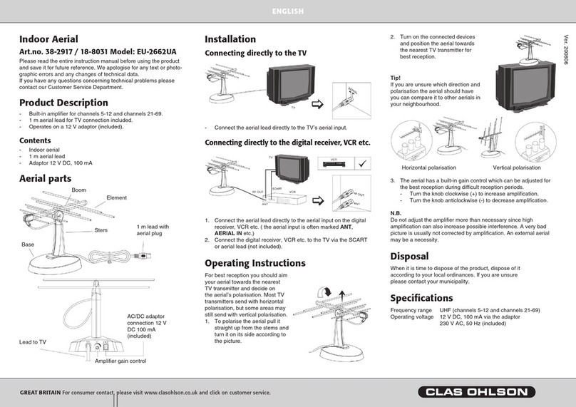Clas Ohlson EU-2662UA manual