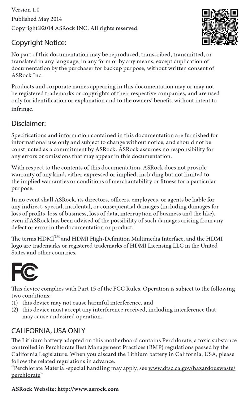 ASROCK B85M Pro3 User manual