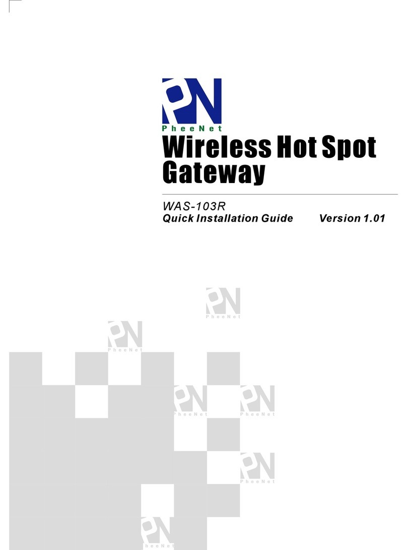 PheeNet WAS-103R Quick installation guide